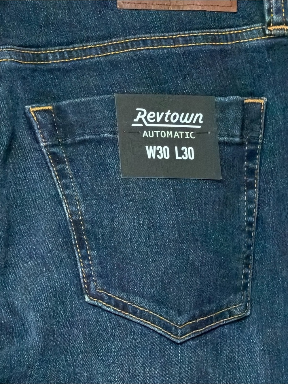 Men's REVTOWN AUTOMATIC JEANS Washed Indigo NWT 30x30 - Picture 6 of 7